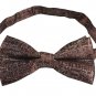 SYAYA Men Adjustable Pre Tied Bowties White Polka Dot Bow Tie MLJ13 (brown)