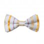 DBD7A08D Silver Gold Stripes Microfiber Mens Bow Tie Fitness Fabric Pre-tied Bow