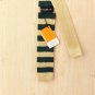 Light Yellow Green Stripes Marketing Management Skinny Knit Neck Tie Wo