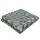 Black White Houndstooth Checks Necktie Mens Tie Extra Long