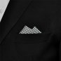 Black White Houndstooth Checks Necktie Mens Tie Extra Long