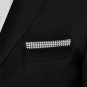 Black White Houndstooth Checks Necktie Mens Tie Extra Long