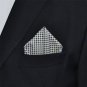 Black White Houndstooth Checks Necktie Mens Tie Extra Long