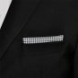 Black White Houndstooth Checks Necktie Mens Tie Extra Long