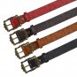 Women's Vintage Style Embossed Grain Leather Belt with Engraved Buckle For Jeans
