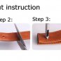 Women's Vintage Style Embossed Grain Leather Belt with Engraved Buckle For Jeans