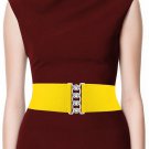 LUNA Fashion 3 Inch Elastic Cinch Belt - Solid - Yellow