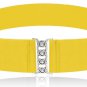 LUNA Fashion 3 Inch Elastic Cinch Belt - Solid - Yellow