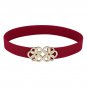 Wide Elastic Stretch Belts Leather Cinch Waist Belts M T010410-3