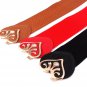 EachEver Women Vintage Wide Elastic Stretch Waist Belt Fashion Buckle Belt Black