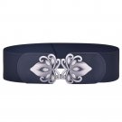 Talleffort Vintage Wide Elastic Stretch Waist Belt Cinch (S-M(24.5"-37.8"), Blac