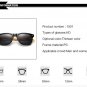 Bamboo sunglasses wooden Long Keeper Wood Arms for Women Men (Black, Green)
