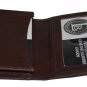 LeatherBoss Small Credit Card Holder Wallet With Expandable Pocket (Dark Brown)