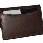 LeatherBoss Small Credit Card Holder Wallet With Expandable Pocket (Dark Brown)