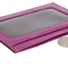 Banuce Italian Leather Unisex Slim Gard Case Super Thin with ID Card Window Colo