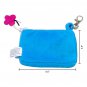 Plush Zippered Coin Purse - Embroidered Monogram - "d&acirc;�� Sky Blue, Adorable Pres