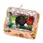 Oyachic Coin Pouch Canvas Card Purse Clasp Closure Classic Rose Pattern Keys Wal