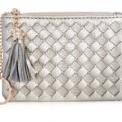 Coin Purse for Women Card Cash with Key Ring Leather Tassels