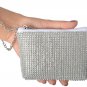 Zippered Coin Purse Women Card Cases Crystal Mini Wallet with Keychain Pouches