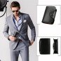 Genuine Leather Credit Card Holder - Slim Flat Thin organ Wallet Money Clip for