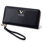 Women Long Clutch Leather Wallet Latest Credit Card Safe Holder/Case black