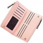 Women's Rose Leather Top Quality Wallet Latest Credit Card Safe Holder/Case