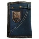 Women's Wallet Large Capacity Luxury Genuine Leather Purse Clutch Royal Blue