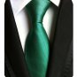 Men's Classic Solid Plaid Tie Necktie - Dark Green