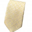 Checks Golden Yellow 100% Silk Men's Tie Business Wedding Necktie