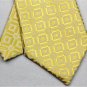 Checks Golden Yellow 100% Silk Men's Tie Business Wedding Necktie
