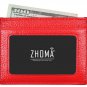 Zhoma RFID Blocking Minimalist Front Pocket Wallet Leather Credit Card Holder wi