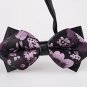 Men Polyester Pre-tie Double Layers Bow Tie Adjustable Bow Ties with Gift B