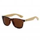 Shiratori Prevent Radiation Classic Bamboo Wood Sunglasses Bean