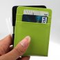ECM09A04 Green Black Leadership Leather Wallet Stainless Steel Money Clip and 14