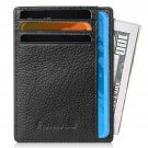 Famavala Minimalist Genuine Leather Front Pocket Wallet-Slim RFID Blocking Walle