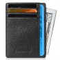 Famavala Minimalist Genuine Leather Front Pocket Wallet-Slim RFID Blocking Walle