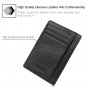 Famavala Minimalist Genuine Leather Front Pocket Wallet-Slim RFID Blocking Walle