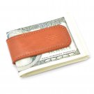 Magnetic Money Clip Leather Cash Holder for Men Slim Compact Money (PU Brown)