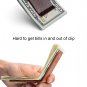 Magnetic Money Clip Leather Cash Holder for Men Slim Compact Money (PU Brown)