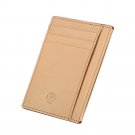 Wallets for Men Rfid Blocking Wallet Top Grain Cow Hide Leather Druable (Ivory T