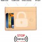 Wallets for Men Rfid Blocking Wallet Top Grain Cow Hide Leather Druable (Ivory T