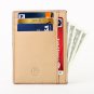 Wallets for Men Rfid Blocking Wallet Top Grain Cow Hide Leather Druable (Ivory T