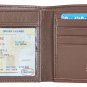 SimpacX Mens Genuine Leather Flipout ID Wallet Bifold Trifold Hybrid RFID Blocki