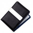YCC1006 Gift Certificate Gift Blue Black Best Leather Wallet Money Clip 15 Card