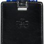 Angel Cola Metallic Leather Slim Bifold Money Clip Wallet Black