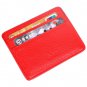 Kinzd Slim Leather Small Ladies Wallet Thin Credit Card Case Holder Bright Red