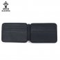 Coolct Minimalist Bifold Slim Genuine Leather Wallet Money Clip RFID Blocking