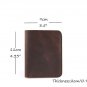 ZE Men's Handmade Front Pocket Vertical Bifold Short Leather Wallet,Vintage Styl