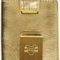 Angel Cola Metallic Leather Slim Front Pocket Money Clip Wallet Gold