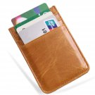 Genuine Leather Super Thin Slim Cash Strap Front Pocket Wallet Credit Card Holde
